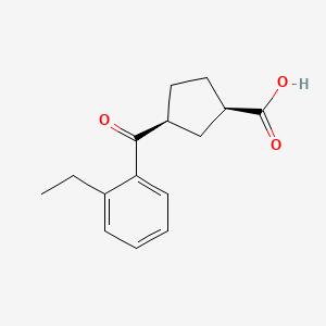cis-3-(2-Ethylbenzoyl)cyclopentane-1-carboxylic acid