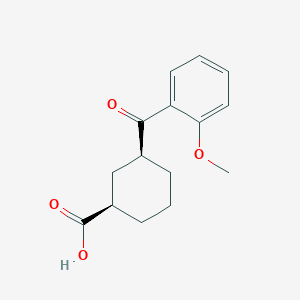 molecular formula C15H18O4 B1648111 cis-3-(2-Methoxybenzoyl)cyclohexane-1-carboxylic acid 