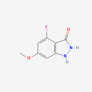 molecular formula C8H7FN2O2 B1648125 4-Fluoro-6-methoxy-1H-indazol-3-ol 