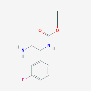 tert-butyl N-[2-amino-1-(3-fluorophenyl)ethyl]carbamate