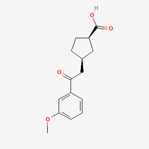 cis-3-[2-(3-Methoxyphenyl)-2-oxoethyl]cyclopentane-1-carboxylic acid