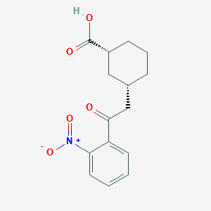 cis-3-[2-Oxo-2-(2-nitrophenyl)ethyl]cyclohexane-1-carboxylic acid