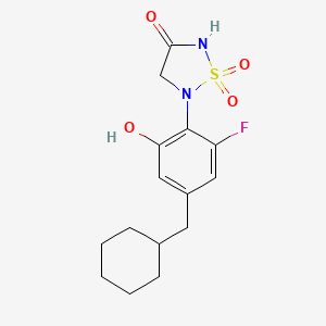 1,2,5-Thiadiazolidin-3-one, 5-[4-(cyclohexylmethyl)-2-fluoro-6-hydroxyphenyl]-, 1,1-dioxide