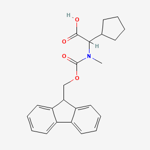 molecular formula C23H25NO4 B1648266 (S)-2-(N-Fmoc-N-methyl-amino)-2-cyclopentylacetic acid 