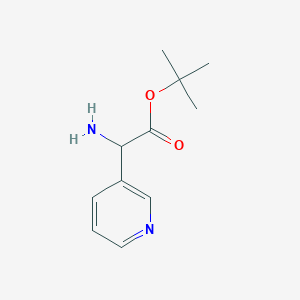 molecular formula C11H16N2O2 B1648288 tert-Butyl 2-amino-2-(pyridin-3-yl)acetate 