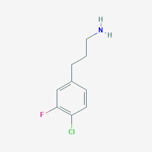 molecular formula C9H11ClFN B1648292 4-Chloro-3-fluorobenzenepropanamine 