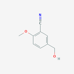 molecular formula C9H9NO2 B1648315 5-(Hydroxymethyl)-2-methoxybenzonitrile 