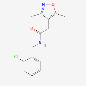 molecular formula C14H15ClN2O2 B1648351 N-(2-chlorobenzyl)-2-(3,5-dimethylisoxazol-4-yl)acetamide 