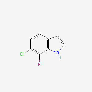 molecular formula C8H5ClFN B1648513 6-氯-7-氟-1H-吲哚 CAS No. 259860-04-3