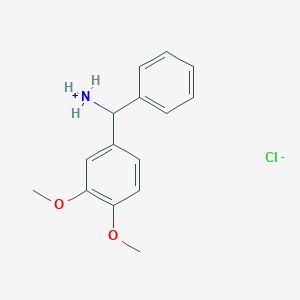 molecular formula C15H18ClNO2 B1648539 C-(3,4-Dimethoxy-phenyl)-C-phenyl-methyl-ammonium chloride 