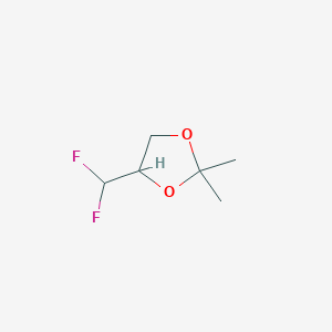 molecular formula C6H10F2O2 B1648550 4-(Difluoromethyl)-2,2-dimethyl-1,3-dioxolane 