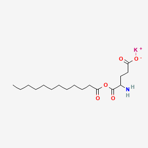molecular formula C17H30KNO5 B1648573 Potassium;4-amino-5-dodecanoyloxy-5-oxopentanoate 