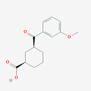 molecular formula C15H18O4 B1648594 cis-3-(3-Methoxybenzoyl)cyclohexane-1-carboxylic acid 