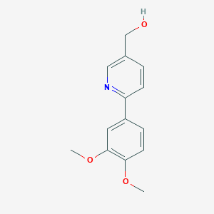 molecular formula C14H15NO3 B1648617 [6-(3,4-Dimethoxyphenyl)pyridin-3-YL]methanol 