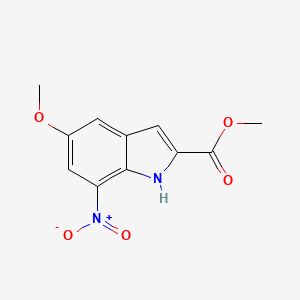 molecular formula C11H10N2O5 B1648621 methyl 5-methoxy-7-nitro-1H-indole-2-carboxylate CAS No. 1000341-42-3