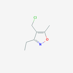 molecular formula C7H10ClNO B1648636 4-(Chloromethyl)-3-ethyl-5-methyl-1,2-oxazole CAS No. 40500-39-8