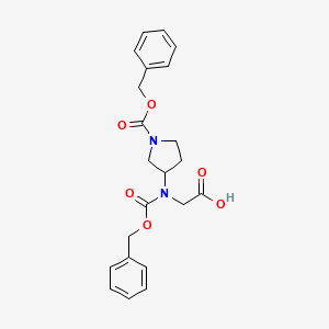 molecular formula C22H24N2O6 B1648637 3-(R)-(benzyloxycarbonyl-carboxymethyl-amino)-pyrrolidine-1-carboxylic acid benzyl 