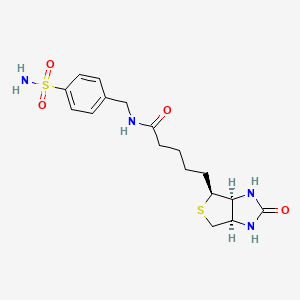 5-[(3As,4S,6aR)-2-oxo-1,3,3a,4,6,6a-hexahydrothieno[3,4-d]imidazol-4-yl]-N-[(4-sulfamoylphenyl)methyl]pentanamide