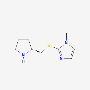 1-Methyl-2-[[(2R)-pyrrolidin-2-yl]methylsulfanyl]imidazole