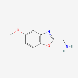 molecular formula C9H10N2O2 B1648649 (5-Methoxybenzoxazol-2-yl)methylamine CAS No. 944897-49-8