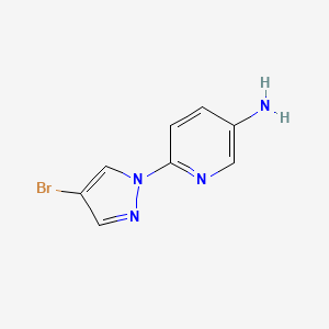 molecular formula C8H7BrN4 B1648656 6-(4-bromo-1H-pyrazol-1-yl)pyridin-3-amine 