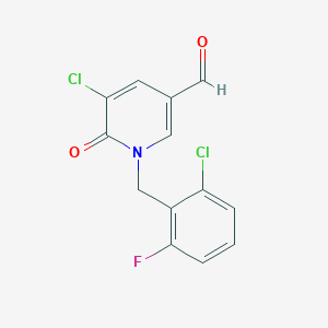 molecular formula C13H8Cl2FNO2 B1648659 5-Chloro-1-(2-chloro-6-fluorobenzyl)-6-oxo-1,6-dihydro-3-pyridinecarbaldehyde CAS No. 1033463-20-5