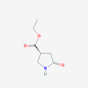 molecular formula C7H11NO3 B1648660 (R)-Ethyl 5-oxopyrrolidine-3-carboxylate 
