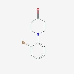 molecular formula C11H12BrNO B1648669 1-(2-bromophenyl)-4-Piperidinone 