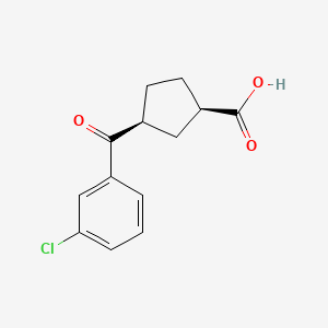 cis-3-(3-Chlorobenzoyl)cyclopentane-1-carboxylic acid