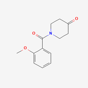 molecular formula C13H15NO3 B1648676 1-(2-Methoxybenzoyl)piperidin-4-one 