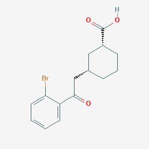 molecular formula C15H17BrO3 B1648679 顺式-3-[2-(2-溴苯基)-2-氧代乙基]环己烷-1-羧酸 CAS No. 735275-20-4