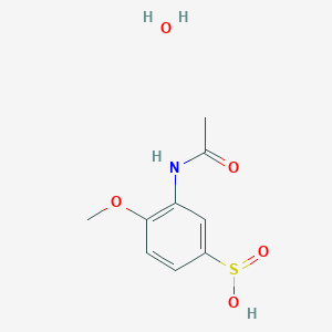 molecular formula C9H13NO5S B1648685 3-Acetamido-4-methoxybenzenesulfinic acid hydrate 