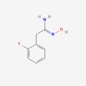 molecular formula C8H9FN2O B1648692 2-(2-fluorophenyl)-N'-hydroxyethanimidamide 