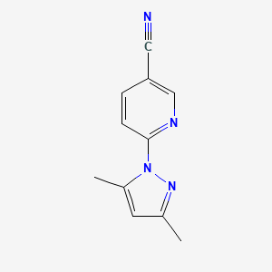 molecular formula C11H10N4 B1648695 6-(3,5-二甲基-1H-吡唑-1-基)烟腈 CAS No. 1134898-77-3