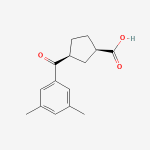 cis-3-(3,5-Dimethylbenzoyl)cyclopentane-1-carboxylic acid