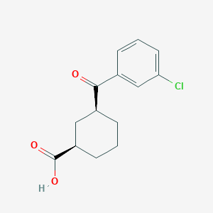 cis-3-(3-Chlorobenzoyl)cyclohexane-1-carboxylic acid