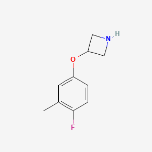 molecular formula C10H12FNO B1648745 3-(4-Fluoro-3-methylphenoxy)azetidine 