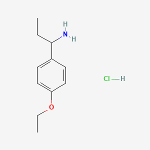 molecular formula C11H18ClNO B1648751 [1-(4-Ethoxyphenyl)propyl]amine hydrochloride CAS No. 1201633-52-4