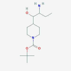 molecular formula C14H28N2O3 B1648754 1-Boc-4-(2-Amino-1-hydroxybutyl)piperidine 