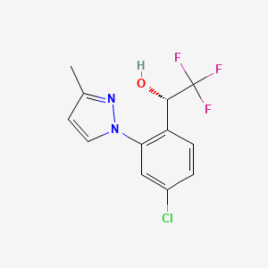 (S)-1-(4-Chloro-2-(3-methyl-1H-pyrazol-1-yl)phenyl)-2,2,2-trifluoroethanol