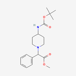 Methyl 2-{4-[(tert-butoxycarbonyl)amino]-piperidino}-2-phenylacetate