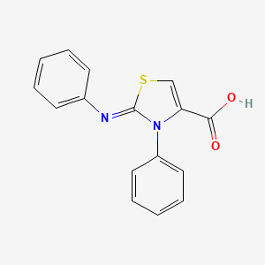 molecular formula C16H12N2O2S B1648843 3-Phenyl-2-(phenylimino)-1,3-thiazole-4(3H)-carboxylic acid CAS No. 952182-42-2