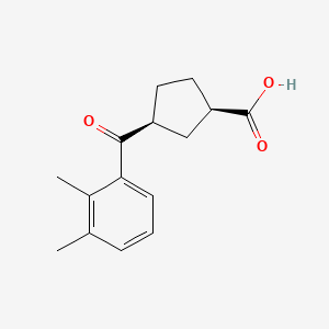 molecular formula C15H18O3 B1648856 cis-3-(2,3-Dimethylbenzoyl)cyclopentane-1-carboxylic acid 