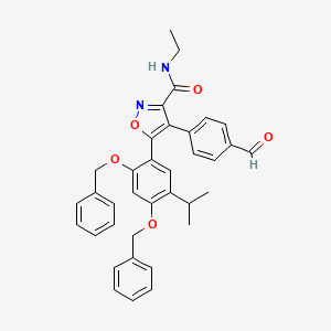 molecular formula C36H34N2O5 B1648892 5-[2,4-Bis(benzyloxy)-5-isopropylphenyl]-N-ethyl-4-(4-formylphenyl)isoxazole-3-carboxamide 