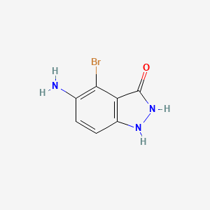 molecular formula C7H6BrN3O B1648923 5-Amino-4-bromo-1,2-dihydroindazol-3-one 