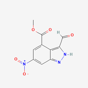 methyl 3-formyl-6-nitro-2H-indazole-4-carboxylate