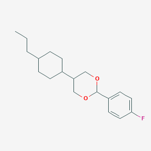 molecular formula C19H27FO2 B164893 2-(4-Fluorophenyl)-5-(4-propylcyclohexyl)-1,3-dioxane CAS No. 133058-92-1