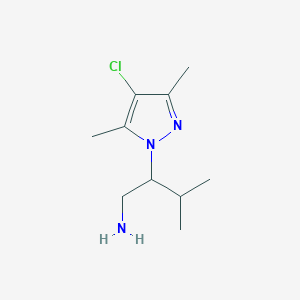2-(4-chloro-3,5-dimethyl-1H-pyrazol-1-yl)-3-methylbutan-1-amine