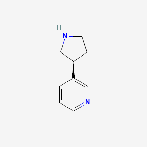 molecular formula C9H12N2 B1648968 3-[(3S)-3-Pyrrolidinyl]pyridine 