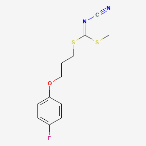 molecular formula C12H13FN2OS2 B1648975 [3-(4-Fluorophenoxy)propyl]methyl-cyanocarbonimidodithioate 